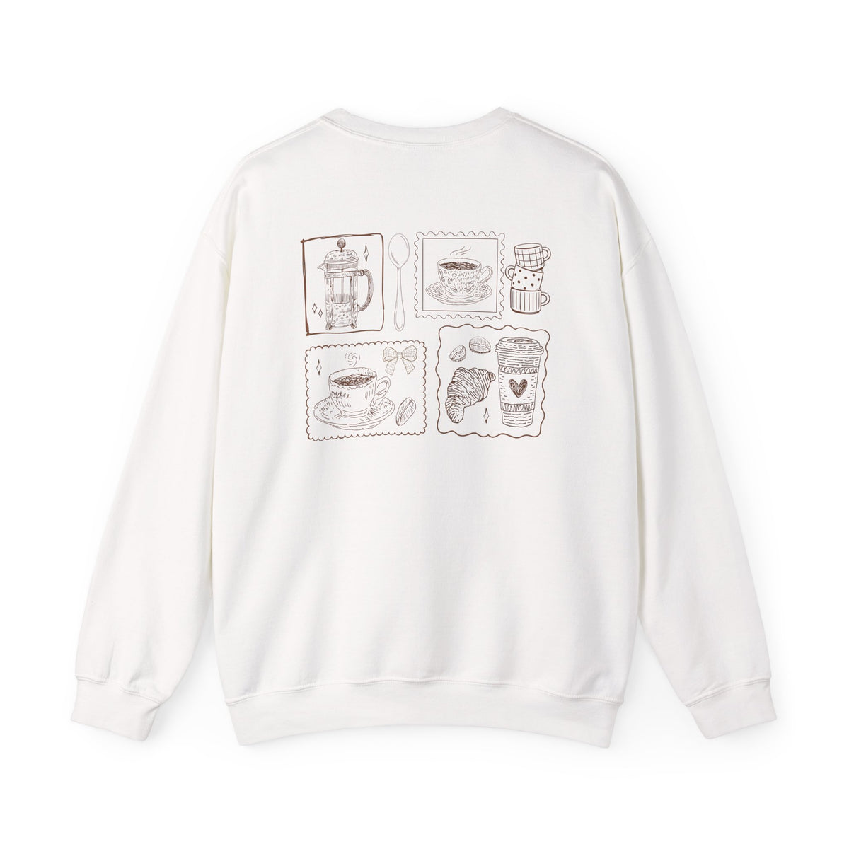 Coffee Grid Crewneck Sweatshirt Bow Edition