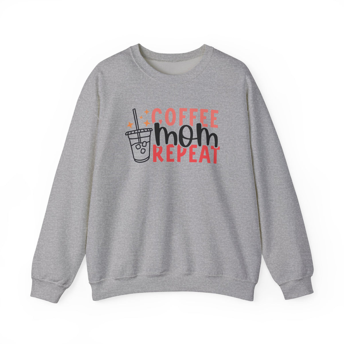 Coffee Mom Repeat Crewneck Sweatshirt