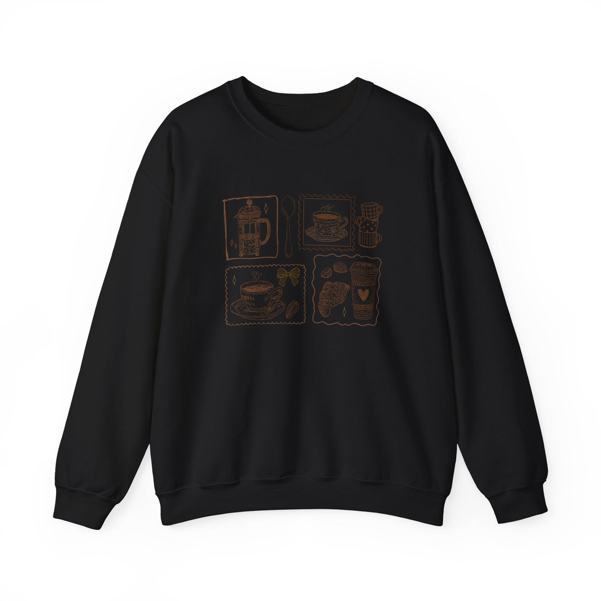 Coffee Grid Crewneck Sweatshirt