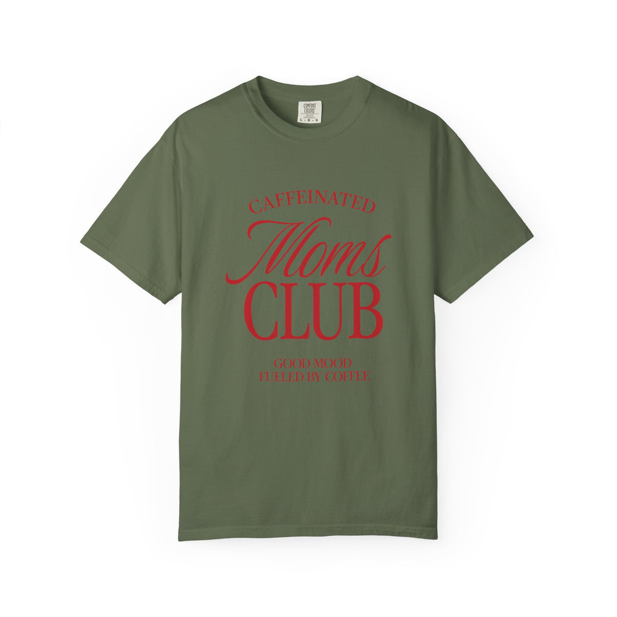 Caffeinated Moms Club Tee Red Edition
