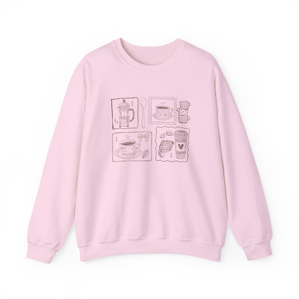 Coffee Grid Crewneck Sweatshirt