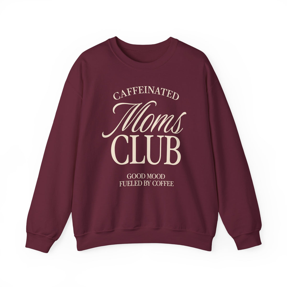 Caffeinated Moms Club Crewneck Sweatshirt Ivory