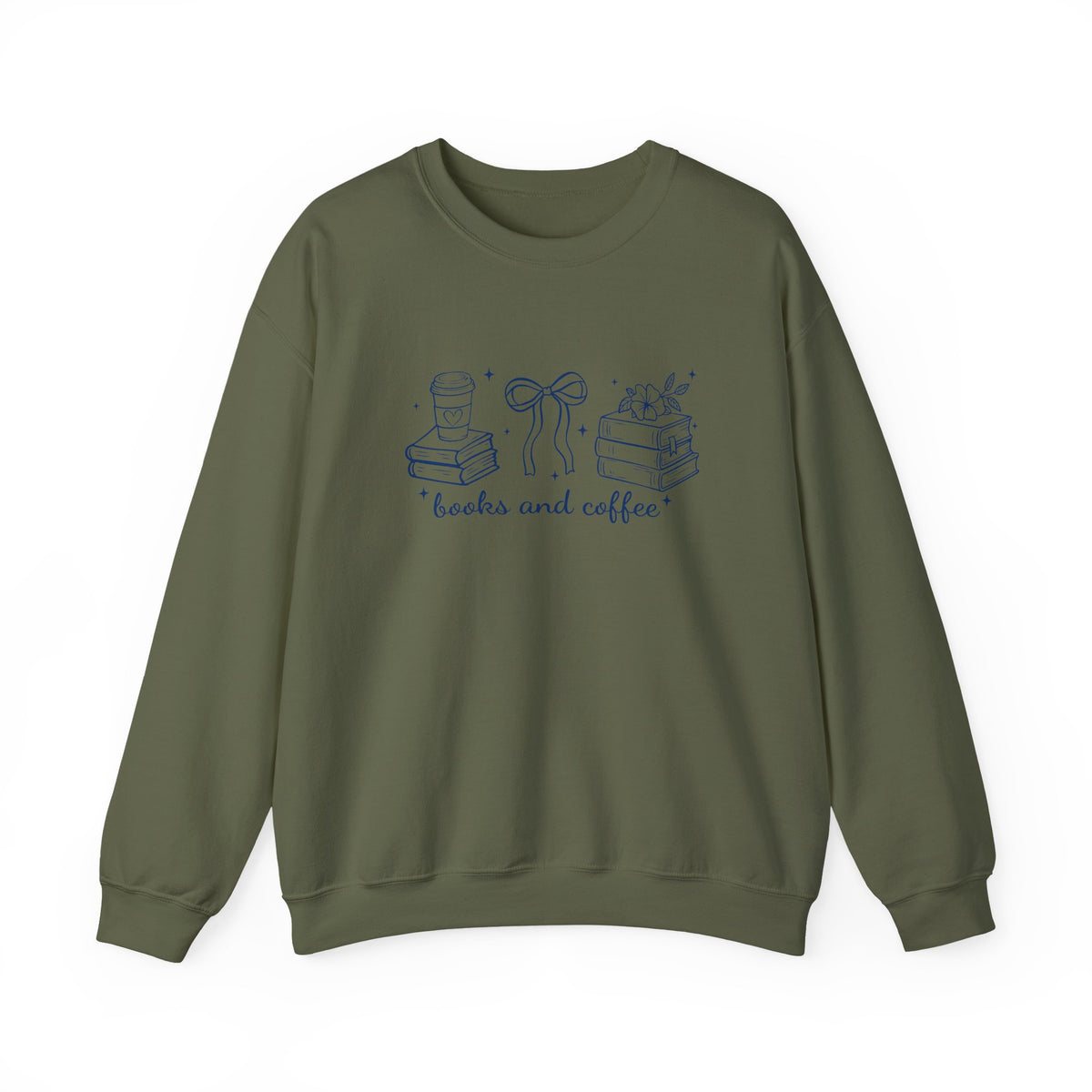 Books and Coffee Crewneck Sweatshirt