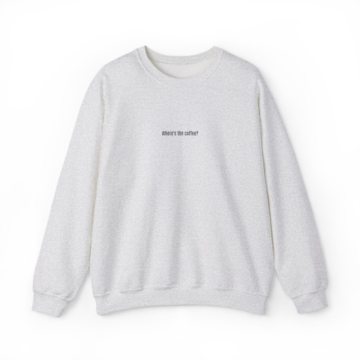 Where's the coffee? Embroidered Crewneck Sweatshirt