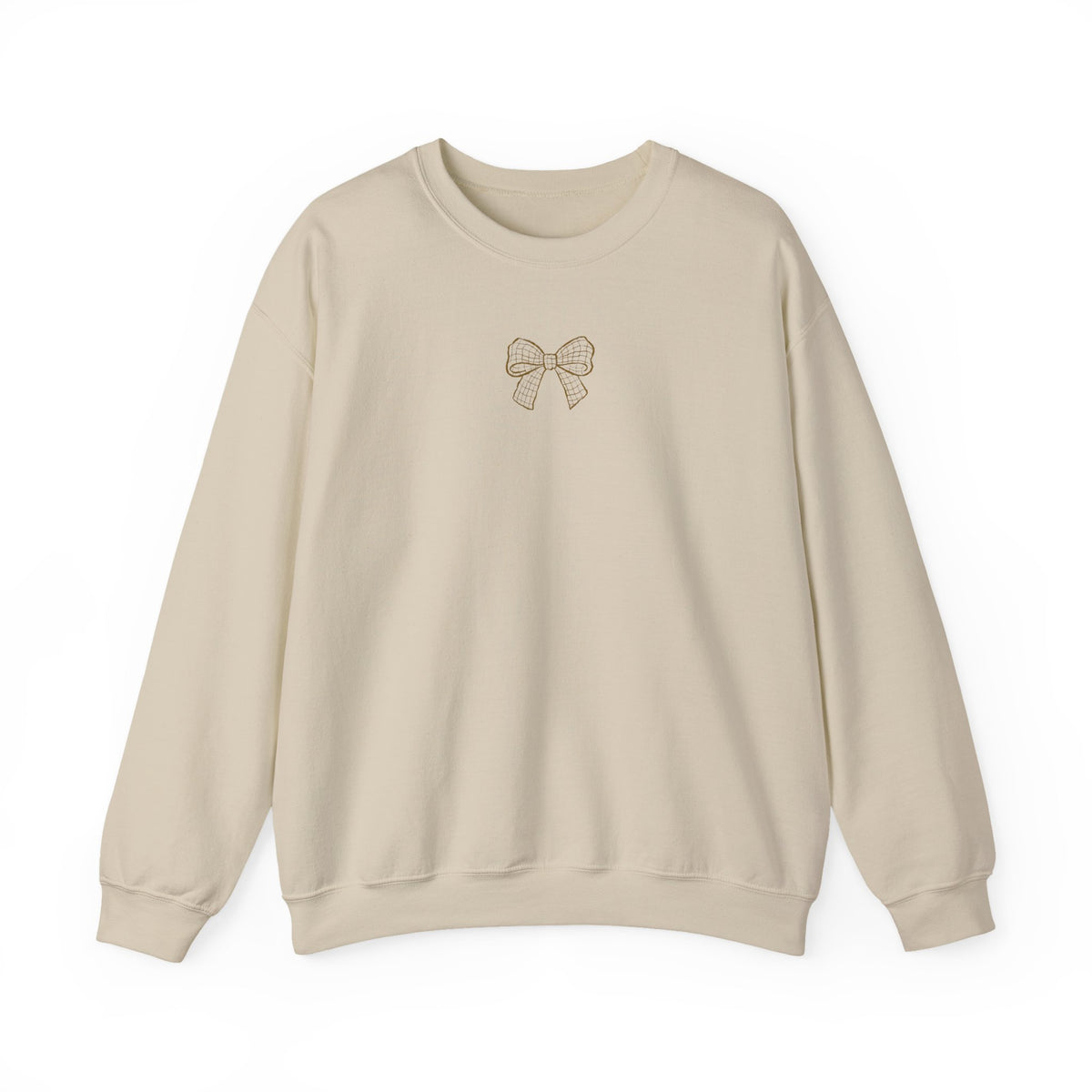 Coffee Grid Crewneck Sweatshirt Bow Edition
