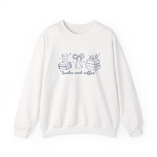 Books and Coffee Crewneck Sweatshirt