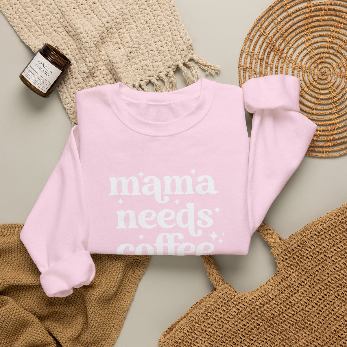 Mama Needs Coffee Crewneck Sweatshirt
