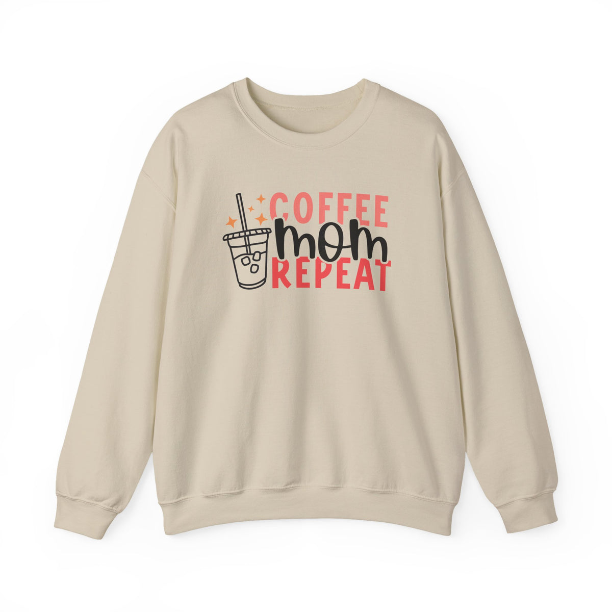 Coffee Mom Repeat Crewneck Sweatshirt