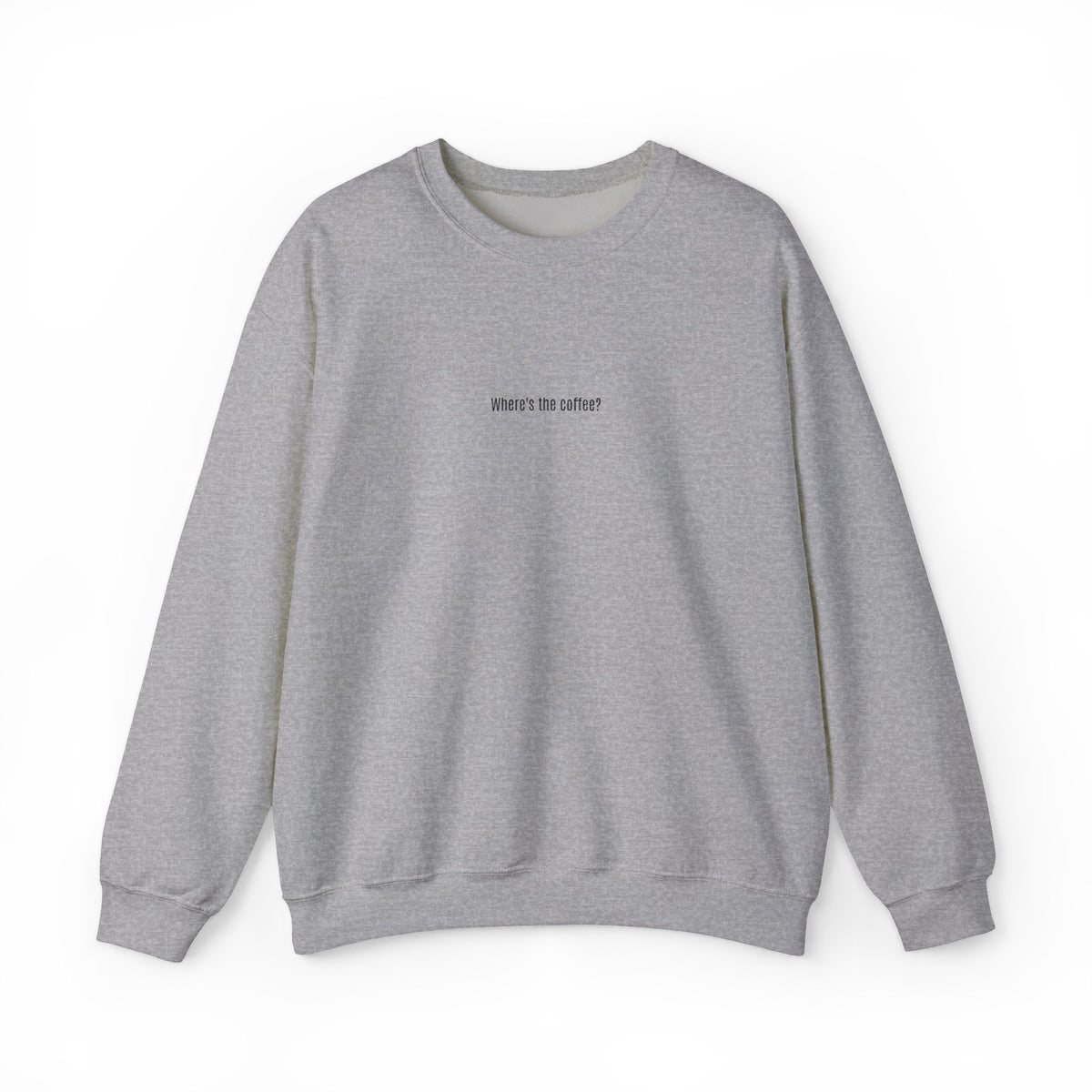 Where's the coffee? Embroidered Crewneck Sweatshirt