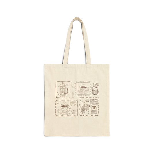Coffee Grid Tote Bag