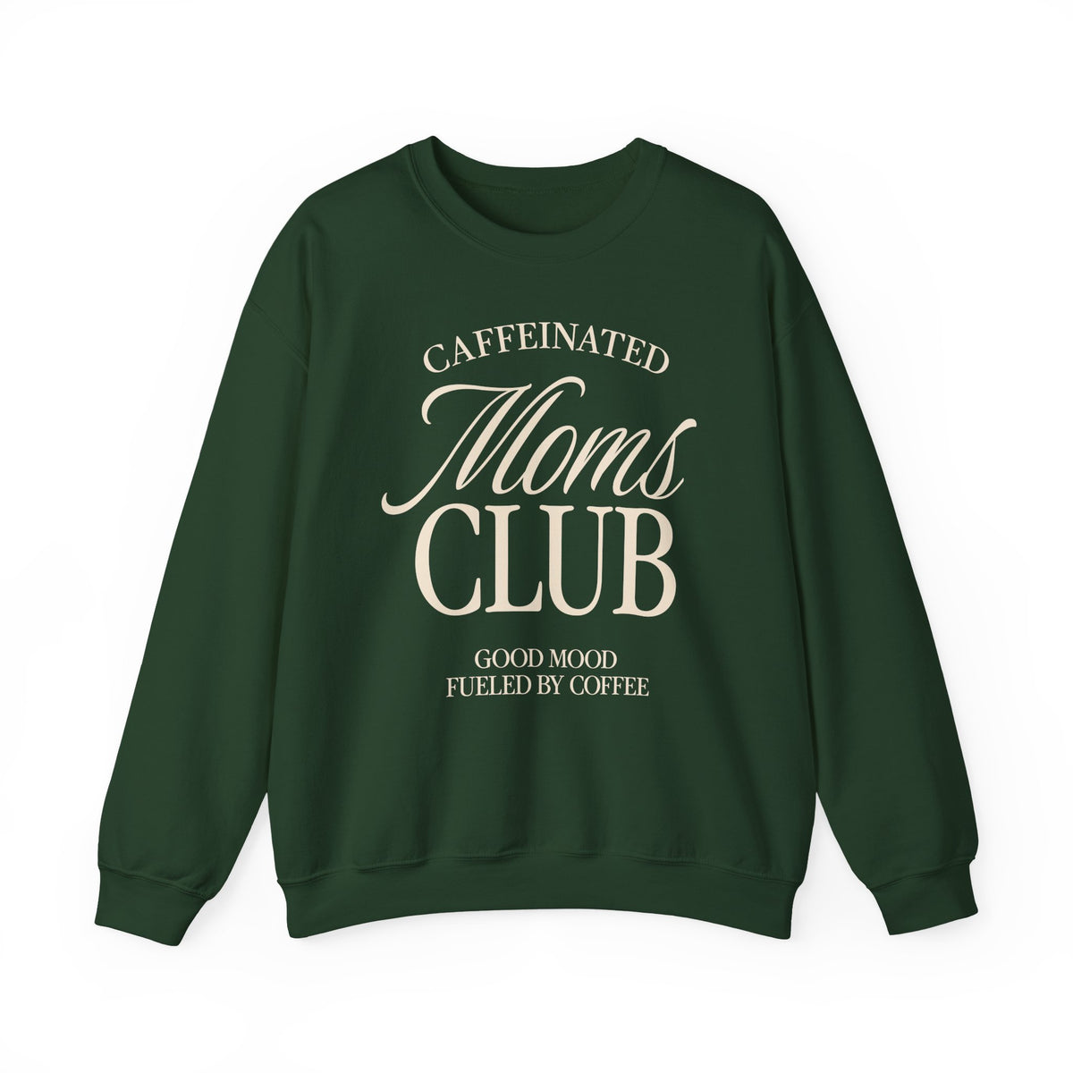 Caffeinated Moms Club Crewneck Sweatshirt Ivory