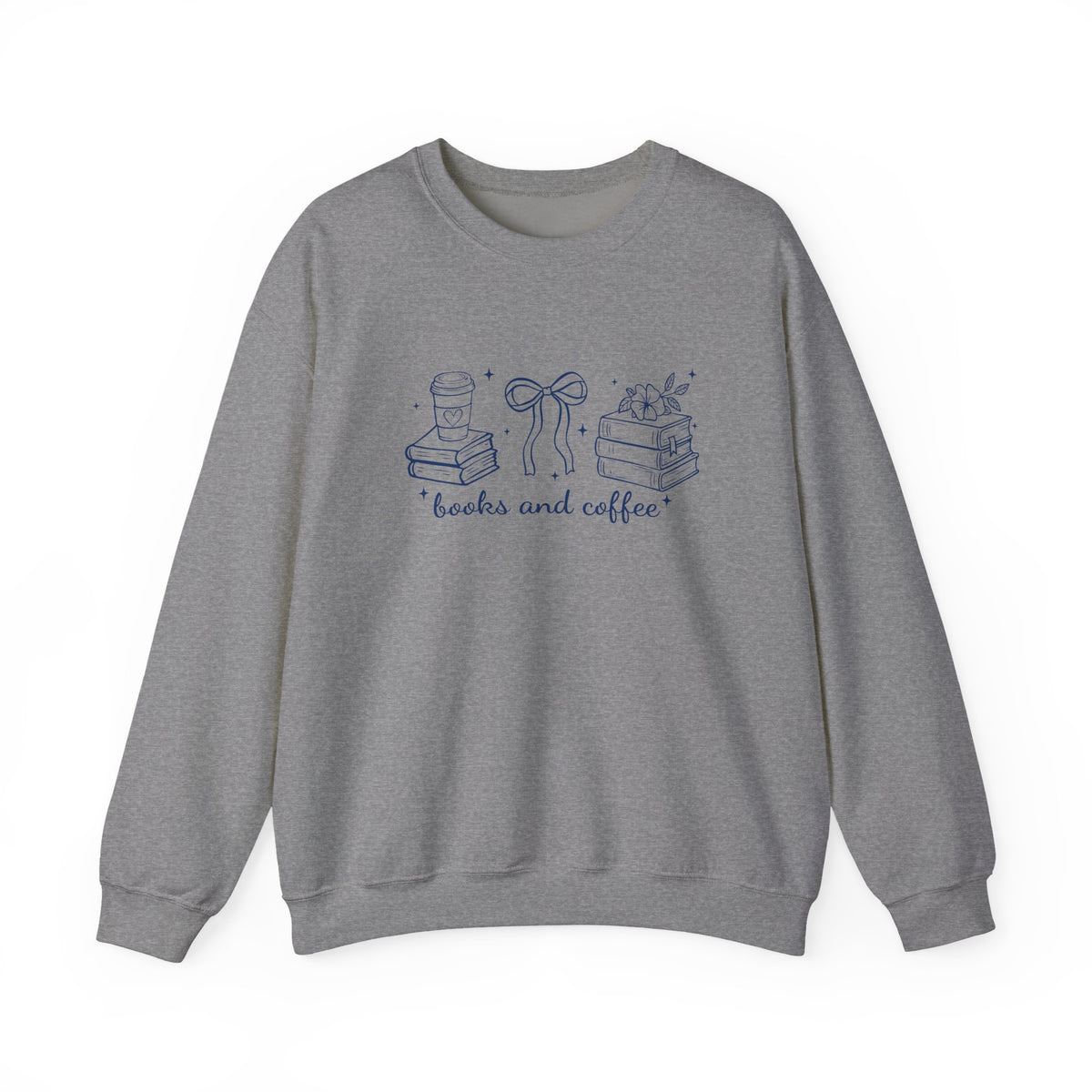 Books and Coffee Crewneck Sweatshirt
